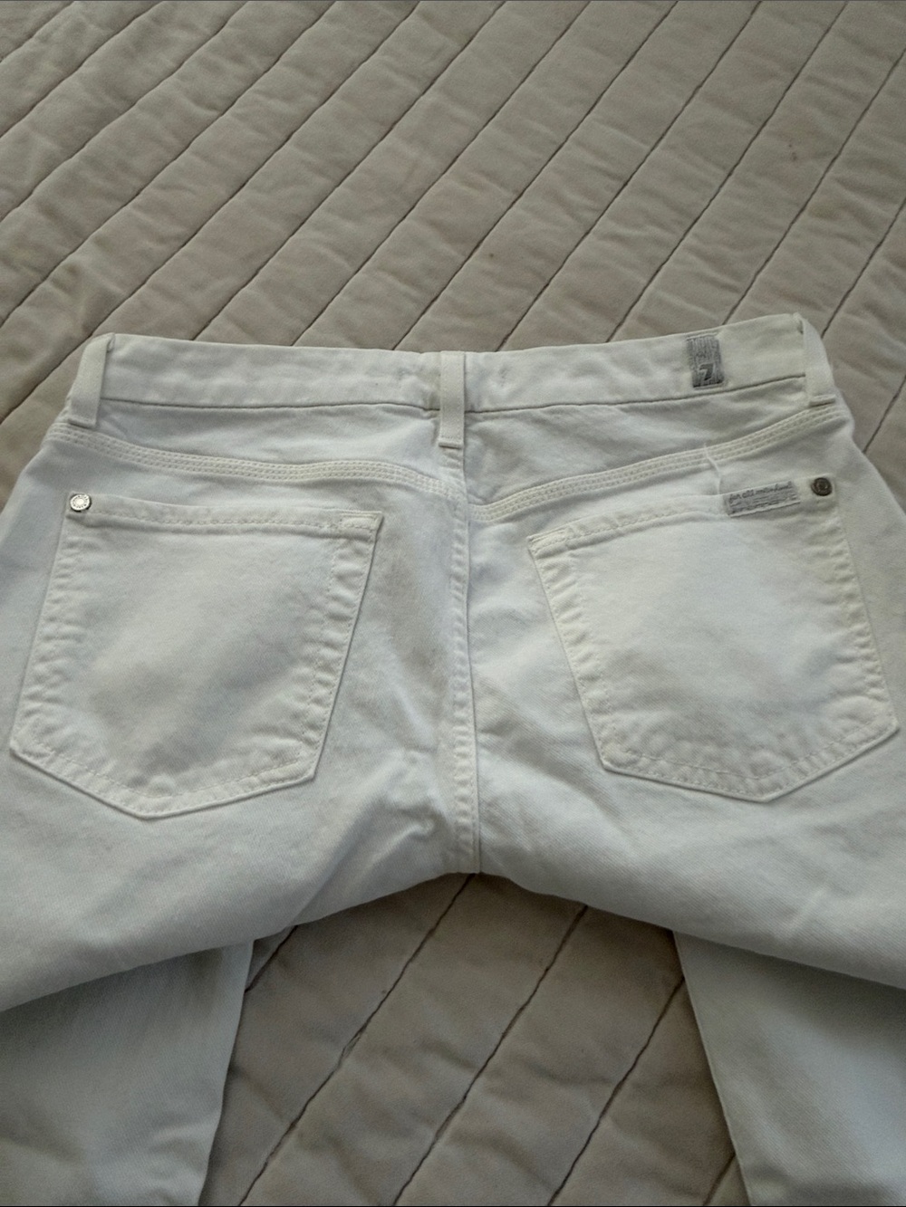 7 for all mankind White Denim Jeans 28 - Picture 2 of 8